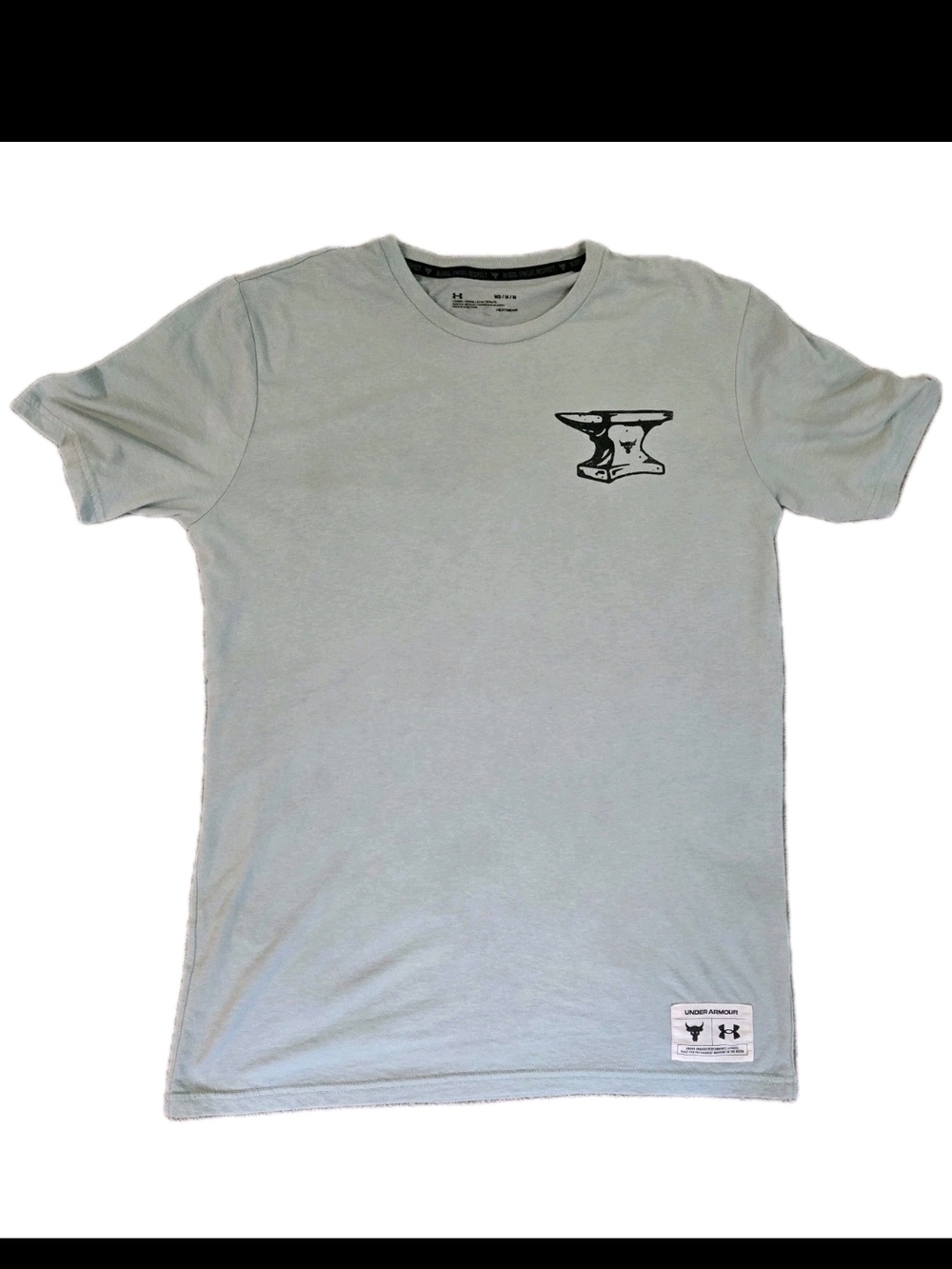 Under Armour Project Rock Iron Paradise Wrecking Crew T-Shirt Gray Mens MD